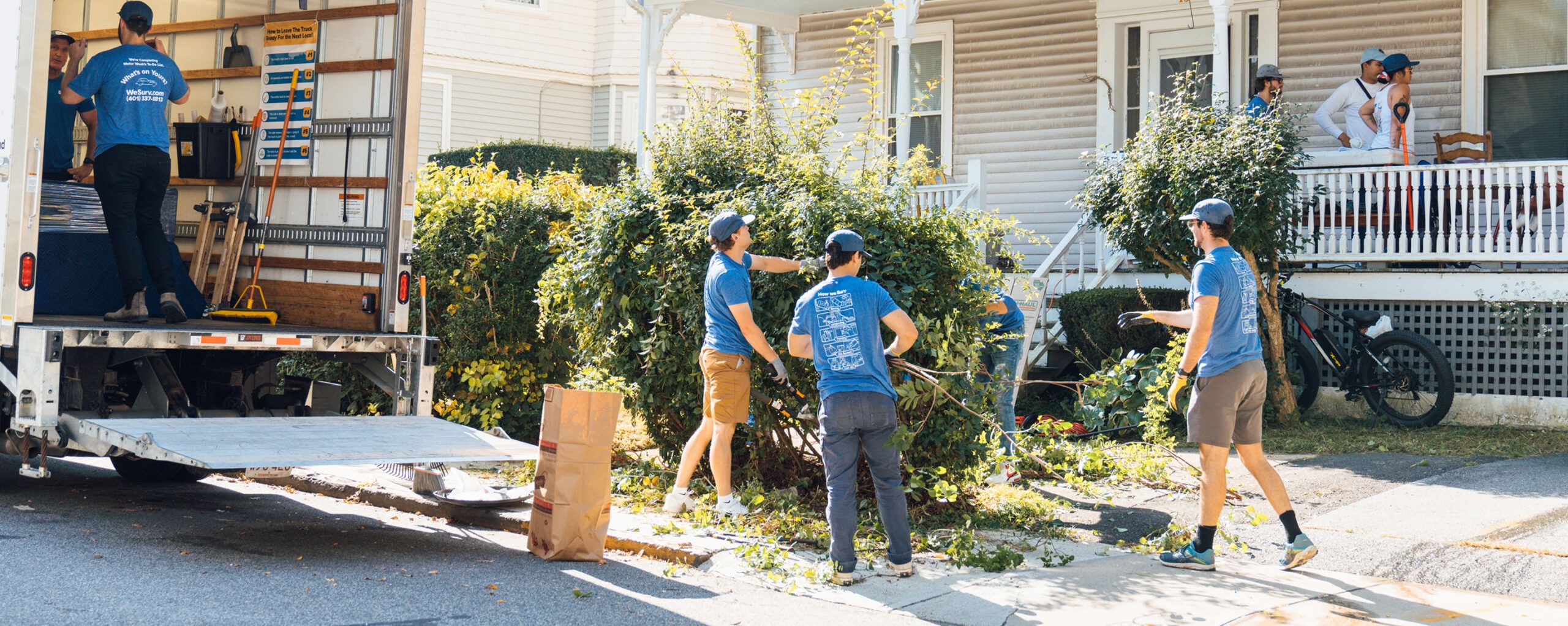 A Surv crew loading a moving truck